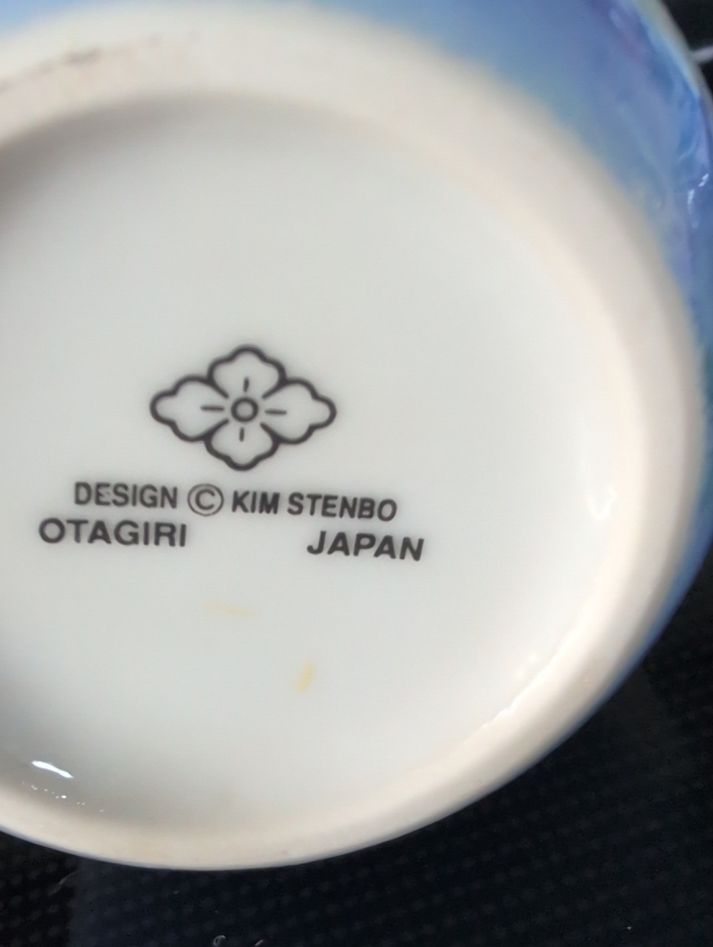 Otagiri Japan Porcelain Carousel Horse Mug with Blue Ombre and Gold Trim - Picture 3 of 3